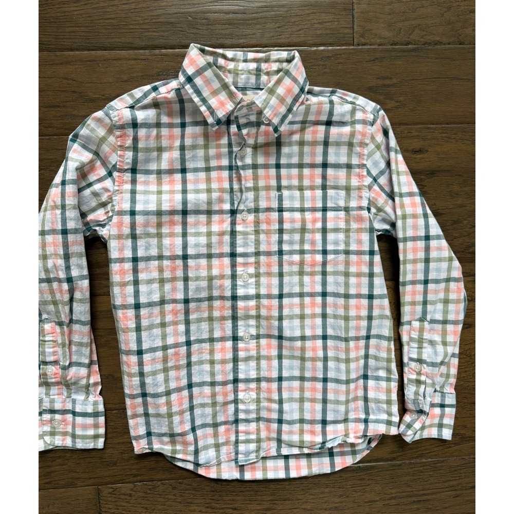 Crewcuts Boy's Plaid Button-Up Shirt Size 8 Preppy